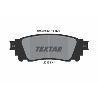 Immagine di TEXTAR 2215301 Kit pastiglie freno Non predisposto per contatto segnalazione usura LEXUS: NX