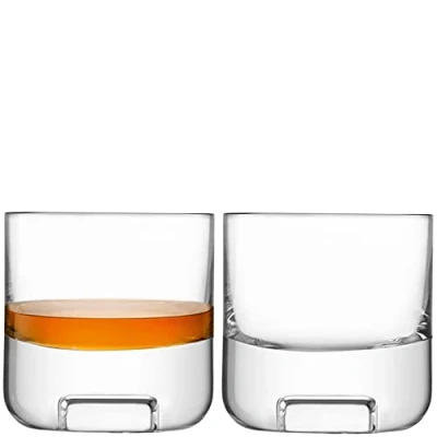 Immagine di LSA Cask Bicchiere da whisky 240 ml, trasparente, set di 2 pezzi, in vetro soffiato a bocca e fatto mano, KC01