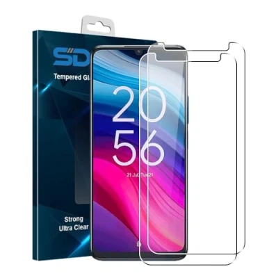Immagine di SDTEK *2 Pack Vetro Temperato per TCL505 Pellicola Protettiva Protezione Protettore Glass Screen Protector