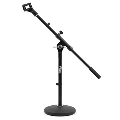 Immagine di TIGER MCA42 BK Supporto a braccio per microfono da tavolo con base rotonda