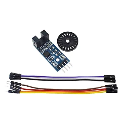 Immagine di Reland Sun sensore di misurazione della velocità LM393 Modulo del tacho Slot tipo IR Optocoupler per MCU RPI Kit fai da te con encoder (Kit)