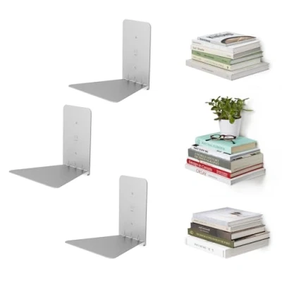 Immagine di Umbra Conceal Mensole sospese, set di 3, Ferro, Argento
