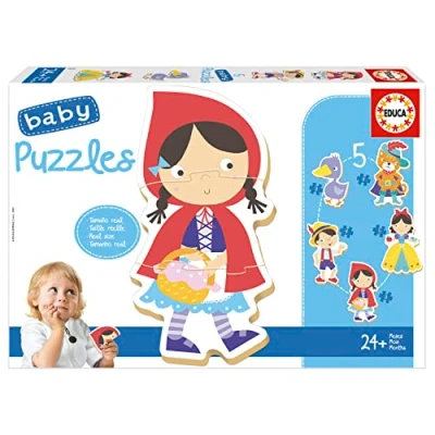 Immagine di Educa Baby puzzle C&#039;era una volta Set di 5 bambini progressivi da 3 a pezzi per imparare con diversi livelli difficoltà. Composto grandi dimensioni. +24 mesi (19669)