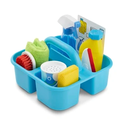 Immagine di Melissa &amp; Doug Classico Set con Cestino per le Pulizie, da Gioco Spruzza, Spremi e Strofina, Giochi Montessori 3 Anni in su, Carrello Pulizie Casa