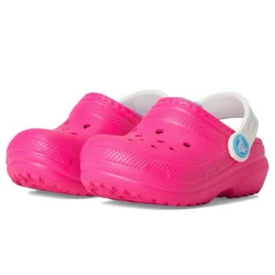 Immagine di Crocs Classic Lined Clog T Unisex Bambini e ragazzi, Pink Crush/Multi, 22/23 EU