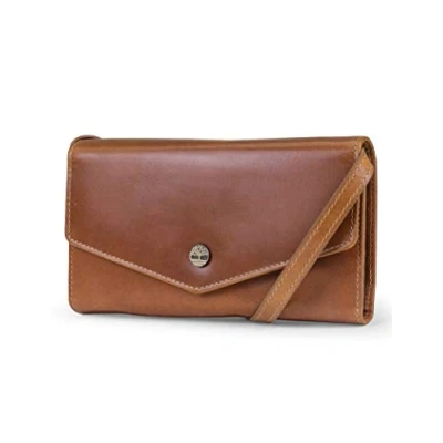 Immagine di Timberland Borsa Telefono Portafoglio Pelle RFID con Tracolla Staccabile, Cross Body Donna, Cognac (Apache Chamoise), Taglia Unica