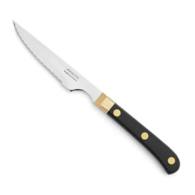 Immagine di Arcos Coltelleria da Tavola Coltello Bistecca Lama Acciaio Inossidabile Nitrum 115 mm Manico Polioxymetilene (Pom) Colore Nero e Oro