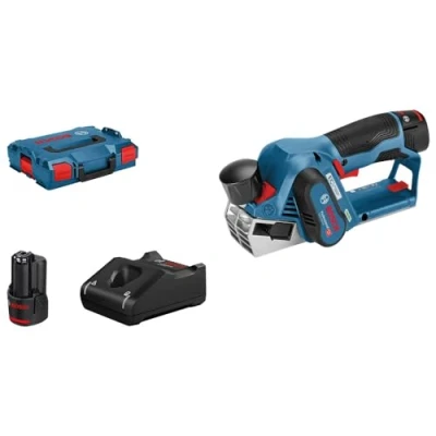Immagine di Bosch Professional GHO 12V 20 Pialla a batteria incl. seconda batteria, valigia Larghezza tavola: 56 mm 12 V 3 Ah Profondità di battuta (max.): 17