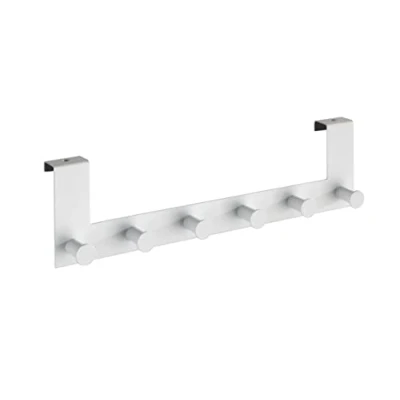 Immagine di Wenko Guardaroba sopraporta Celano Bianco Barra con 6 ganci, per porte battenti dello spessore fino a 2 cm