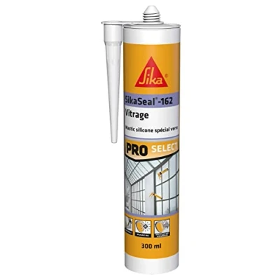 Immagine di SIKA SikaSeal 162 vetri, Nero, Sigillante Silicone Speciale guarnizioni per verande, serre e piastrelle, Interni ed Esterni, 300ml