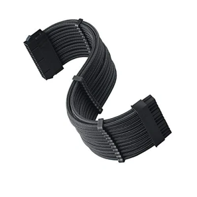 Immagine di SilverStone SST PP07E MBB Prolunga per alimentatore di rete da 30 cm, scheda madre 24 pin a pin, colore: Nero