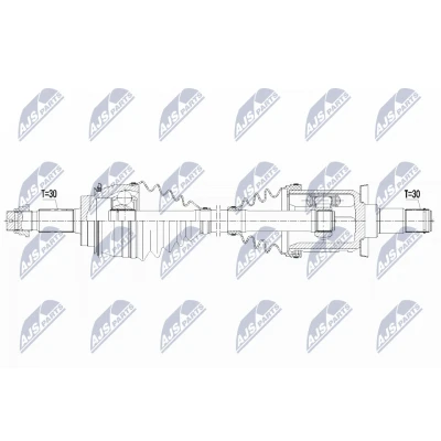 Immagine di NTY NPW TY 121 Albero motore / Semiasse Assale anteriore, anteriore Sx, Dx TOYOTA: Hilux VIII Pick up