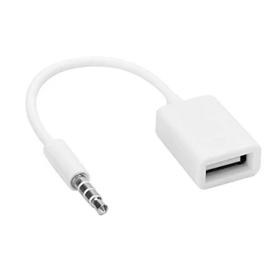 Immagine di Elprico Adattatore da AUX a USB, Jack Audio Maschio 3,5 mm per Cavo convertitore Femmina USB 2.0 Auto