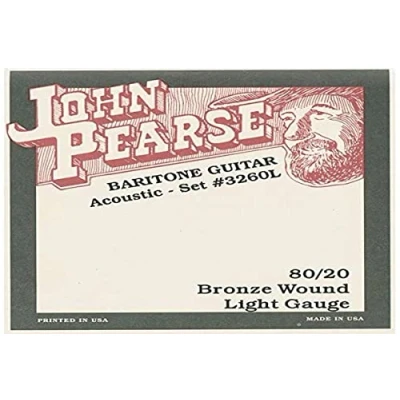 Immagine di John Pearse® Strings »3260L LIGHT Baritone GUITAR 80/20 BRONZE« Corde per Chitarra Acustica 015/068