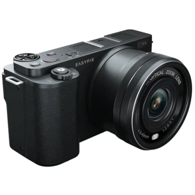 Immagine di Easypix PowerPro VX6430 Fotocamera digitale 8 Megapixel Zoom ottico: 10 x Nero Batteria integrata, WiFi, Video 4K, Full HD, con flash integrato