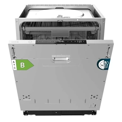 Immagine di Cecotec Lavastoviglie da incasso Bolero Aguazero 8001 Full BI B. Integrabile, 14 coperti, Classe B, Motore Inverter Plus, 8 programmi, 3 vassoio, Dry+, Splash 360, AutoClean, Filtro Antibatterico