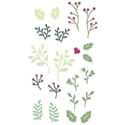 Immagine di Sizzix Framelits Set di fustelle Happy Holly Days #2 Catherine Pooler