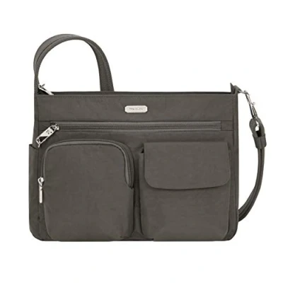 Immagine di Travelon Borsa a Tracolla unisex Essentials con tasca toppa antifurto, Fume., Taglia unica, Patch