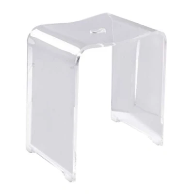 Immagine di Ridder A211100 Trendy Sgabello da bagno in acrilico, Trasparente, 39 x 47 28 cm