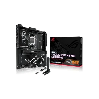 Immagine di ASUS ROG Crosshair X870E Extreme, Scheda Madre ATX, 20+2+2 Stadi Alimentazione, Slot DDR5, 3 PCIe 5.0, 2 4.0 M.2, Porte USB4, Schermo LCD, Wi Fi 7, Ethernet, AI Overclocking, Q Release Slim