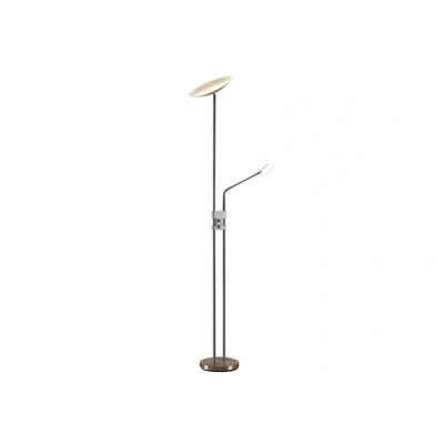 Immagine di Lindby Lampada a LED da pavimento Jonne con braccio di lettura, dimmerabile, rotonda