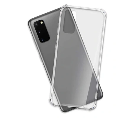 Immagine di mtb more energy® Custodia Crystal Armor per Samsung Galaxy S20 (SM G980, 6.4&#039;&#039;) Hard PC Back &amp; Soft Silikon Bumper Angoli rinforzati Trasparente TPU Case Cover