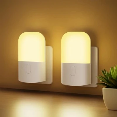 Immagine di GRIFEMA GD101 2 [2 Pezzi] Luce Notturna per Bambini 3 Livelli di Luminosità Regolabili, con Sensore Cameretta, Bagno, Corridoio, Cucina, Scale, 2700K Bianco Caldo