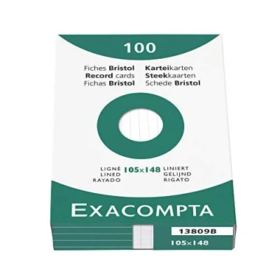 Immagine di Exacompta 13809B Cartoncini Bristol, 10x14 cm, Bianco