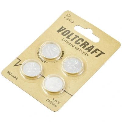 Immagine di VOLTCRAFT Batteria a bottone CR 2016 3 V 4 pz. 80 mAh Litio LM2016