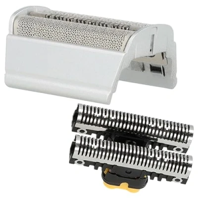 Immagine di vhbw Set pezzi di ricambio lamine compatibile con Braun Flex XP/XP II 5729, 5770, 5771 rasoio elettrico, lamina + blocco lame, colore nero/argento