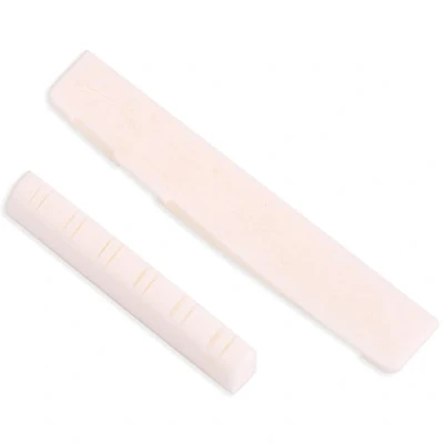 Immagine di Dado in osso di mucca Sillet Testa Diviso e Cavalletto OS Bovini per 12 Corde Chitarre Classiche Chitarra Acustica