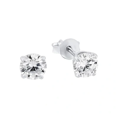 Immagine di amor Orecchini a perno in Argento 925 da Donna, con zirconi sintetici, 0,5 cm, Argento, Fornito confezione regalo per gioielli