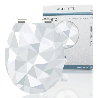 Immagine di SCHÜTTE HG DIAMOND, sedile WC lucido con abbassamento automatico, adatto per tutti i in commercio, carico massimo 150 kg, motivo 80545