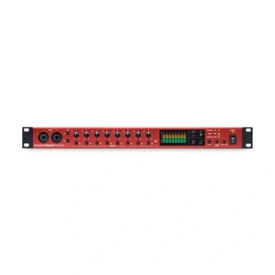 Immagine di Focusrite Clarett+ OctoPre, preamplificatore microfonico ADAT professionale a otto ingressi e uscite per produzione, con alto intervallo dinamico, rumore bassissimo Air analogico