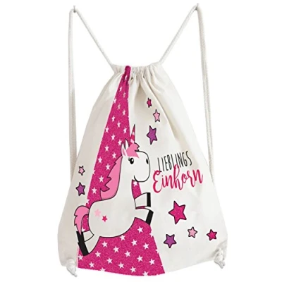 Immagine di infinite by GEDA LABELS (INFKH) Turnbeutel Einhorn Lieblingseinhorn 33x42cm Sacca, 42 cm, Multicolore (Multicolor)