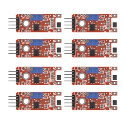 Immagine di Otto moduli di sensore magnetico lineare per Hall KY 024 compatibile Arduino e Raspberry Pi