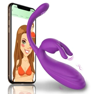 Immagine di vibratori Giocattolo sessuale con APP vibratore portatile per clitoride e anale 9 modalità di Vibrazione punto G donne sole, Stimolatore mutandine