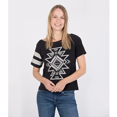 Immagine di Hurley W Oceancare Totem Front Back Tee Maglietta, Marshmallow, M Donna
