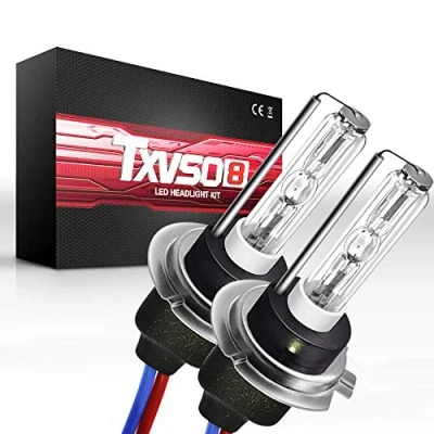 Immagine di Sipobuy H7 35W HID Xenon Bulbs Lampada sostituzione faro, base in metallo, 6000k bianco, 2 pezzi/set
