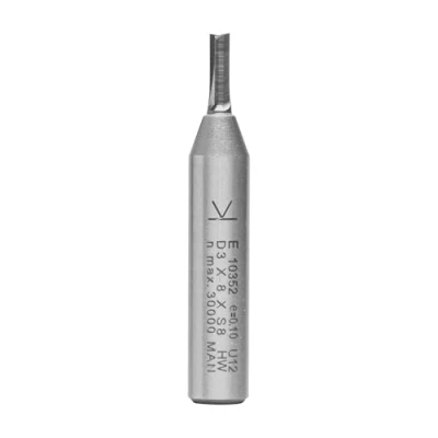 Immagine di ENT 10352 Fresa per incastri carburo, gambo (S) 8 mm, diametro (D) 3 NL SL 32 GL 45 con tagliente di base