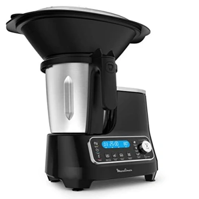 Immagine di Moulinex ClickChef HF4SPR30 Robot da cucina multifunzione 3,6 l (riproduzione in spagnolo, 5 programmi auto, temperatura 30 a 120 C, 12 velocità, 1400 W, 32 funzioni, bilancia e vaporiera) nero