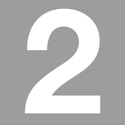Immagine di Adesivo con numero 2 di colore bianco, altezza 10 cm, casa autoadesivo, da incollare, per esterni, cassetta delle lettere, porta I resistente alle intemperie, kfz_674_2