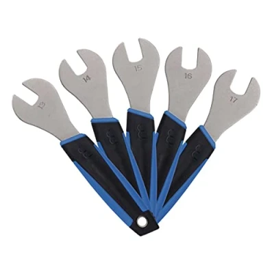 Immagine di BBB Set di Attrezzi Conico, Chiavi per Biciclette Taglie (13/14/15/16/17) Modello ConeSet BTL 25S Unisex Adulto, Nero/Blu, M