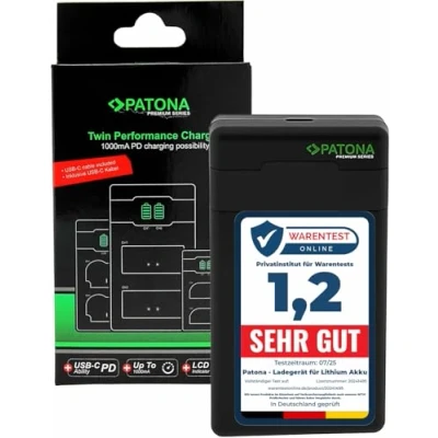 Immagine di PATONA LP E17 PD Performance Caricabatteria (1000mA), USB C Mini Dual LCD, compatibile con PD/QC (161939)