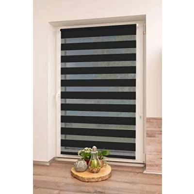 Immagine di K home Klemmfix Tenda a Rullo Doppia, 65 x 150 cm, Colore: Nero