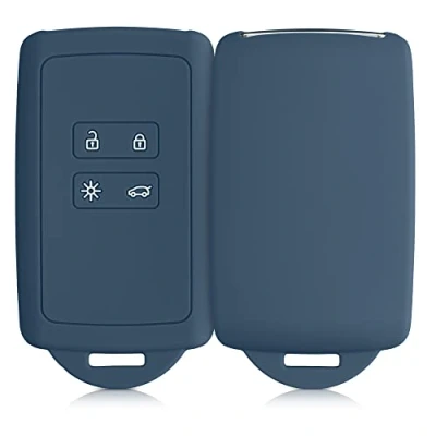 Immagine di kwmobile Custodia Compatibile con Renault 4 tasti Smart Key (solo Keyless Go) Cover Chiavi Auto Protezione Copri Telecomando Chiave Copertura ardesia scuro