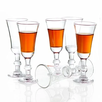Immagine di JAIEF bicchieri Sherry, 3cl di vetro senza piombo, trasparenti,Bicchieri Amaro Bicchierini Liquore