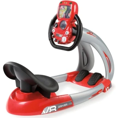 Immagine di Smoby V8 Driver, 7600370206, +3 Anni, simulatore di Guida, Pedali Freno ed acceleratore, Volante, Sedile Regolabile, batterie Non Incluse