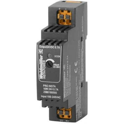 Immagine di Weidmüller PRO INSTA 16W 24V 0.7A Alimentatore switching 24 V/DC 0.7 A 16 W Contenuto 1 pz.