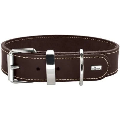 Immagine di HUNTER AALBORG SPECIAL Collare per cani in pelle, resistente, confortevole, 70 (L XL), marrone scuro